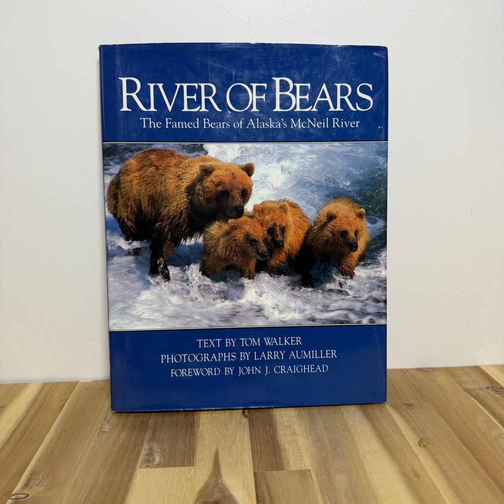 Vintage 90s Voyageur Press River of Bears Alaska Wildlife Book Hardcover Nature